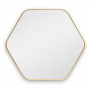 Шестиугольное зеркало в золотой тонкой раме Hexagon M Gold (Хексаген) Smal 80*74 см в интернет-магазине «Зеркала с подсветкой» фото